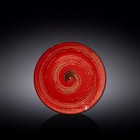 Тарелка круглая Wilmax Spiral, d=20.5 см, цвет красный - фото 130498820
