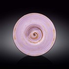Тарелка глубокая Wilmax Spiral, d=27 см, 250 мл, цвет лавандовый - фото 130498964