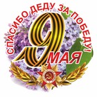 Наклейка на авто Круг "9 мая" Сирень, 95 х 80 мм 9605627 - фото 8032297