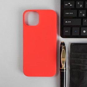 Чехол PERO, для телефона Apple iPhone 13, сииликоновый, красный