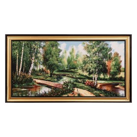 Гобеленовая картина "Лесной мостик" 46х87 см