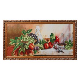 Гобеленовая картина "Натюрморт и вино" 58х108 см