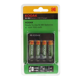 Зарядное устройство Kodak USB Overnight charger для AAA + 4 аккумулятора AAA 1100 мАч в Донецке