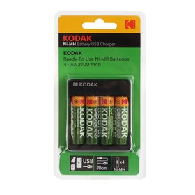 Зарядное устройство Kodak USB Overnight charger для AA + 4 аккумулятора AA 2700 мАч в Донецке