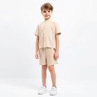 Комплект для мальчика (рубашка, шорты) MINAKU цвет бежевый, рост 98 - фото 7135728