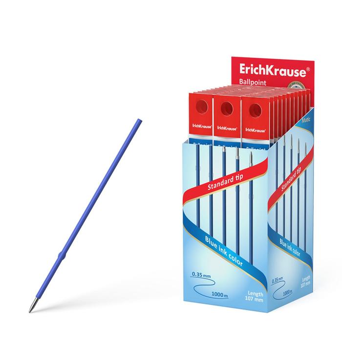 Стержень шариковый 107мм Erich Krause, узел 0.7мм, чернила синие, подходит к ручкам XR-30, FIORE, MEGAPOLIS CONCEPT