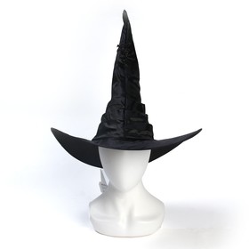 Карнавальная «Шляпа драпированная блестящая» чёрная, с пауком