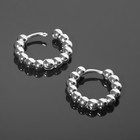 Швензы-кольца родированные "Шарики"d=20мм, цвет серебро - фото 7144161