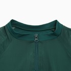 Купальник женский слитный MINAKU на молнии цвет зеленый, размер 44 - фото 803191104