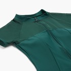 Купальник женский слитный MINAKU на молнии цвет зеленый, размер 44 - фото 803191107