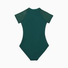 Купальник женский слитный MINAKU на молнии цвет зеленый, размер 44 - фото 803191109