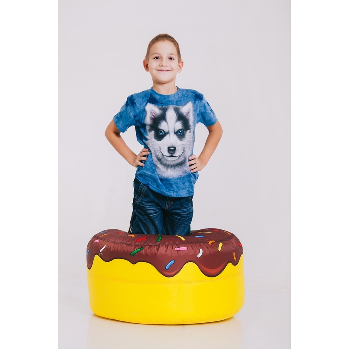 Футболка детская Collorista 3D Husky, возраст 4-6 лет, рост 110-122 см, цвет синий