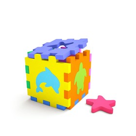 Развивающий кубик - сортер «Подводный мир», 12 элементов