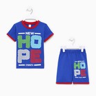 Комплект для мальчика (футболка/шорты), цвет электрик, рост 104 - фото 7849358