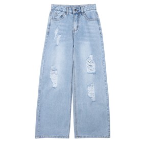 Брюки джинсовые для девочек, рост 164 см