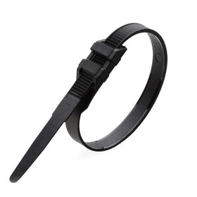 Стяжка нейлоновая  с усиленным замком, КСУ  Fortisflex, 9х350 мм, цвет черный, 100шт