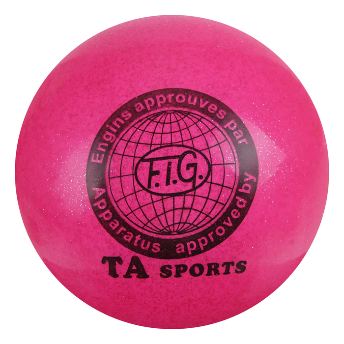 Мяч для гимнастики &quot;Блеск&quot;, 15 см, цвет: розовый
