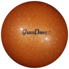 Мяч для гимнастики, 16,5 см, блеск, цвет оранжевый