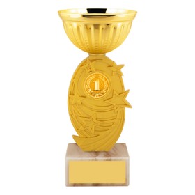 Кубок спортивный, площадка под нанесение, высота 17,5 см, цвет золото