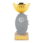 Кубок спортивный, площадка под нанесение, высота 16,5 см, цвет серебро - фото 8204027