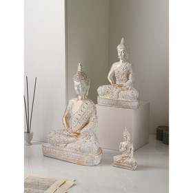 Набор садовых фигур "Будда", полистоун, 43 см, 3 шт, 1 сорт, Иран