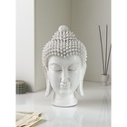 Фигура "Голова Будды", полистоун, 40 см, белый - фото 8240151