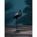 Садовая фигура "Фламинго", полистоун, 82 см, матово-чёрный, 1 сорт, Иран - фото 8240293