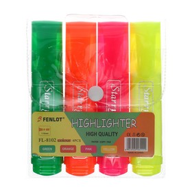 A set of markers, the highlighters, 4 colors, 5 mm