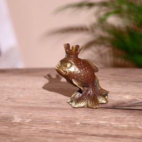Сувенир "Золотая рыбка" 9,5 см,  бронза