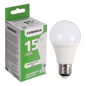 {{productViewItem.photos[photoViewList.activeNavIndex].Alt || productViewItem.photos[photoViewList.activeNavIndex].Description || 'Лампа светодиодная GENERICA A60, 15 Вт, груша, 4000 К, E27, 230 В, LL-A60-15-230-40-E27-G'}}