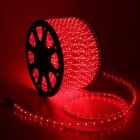 Световой шнур Luazon Lighting 13 мм, IP65, 100 м, 36 LED/м, 220 В, 3W, чейзинг, свечение красное в Донецке
