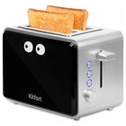 Тостер Kitfort КТ-2065, 750 Вт, 6 режимов прожарки, 2 тоста, серебристо-чёрный - фото 7980167