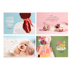 Album d/rice A4 12l on bg bg my summer, region chalk cards, BL OFS, 4V MIX