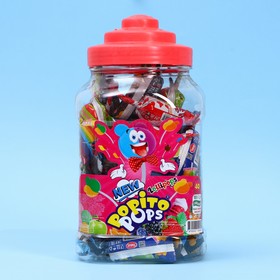 Леденец на палочке Popito Pops банка, 15 г (40 шт)