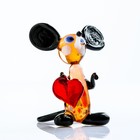 Сувенир из стекла "Мышка с сердечком" - фото 8051945