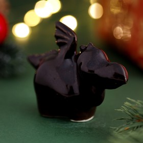 Сувенир новогодний ′Дракон Джет.2024′ интерьерный′, черный,фарфор, 5 см в Донецке
