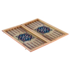 Backgammon Game, wooden Board 60x60 cm, with a field for a game of checkers