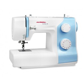 Швейная машина Aurora Sewline 50, 70 Вт, 23 операции, автомат, бело-голубая