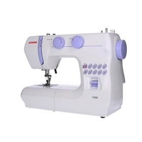 Швейная машина Janome 1008, 60 Вт, 10 операций, полуавтомат, белая