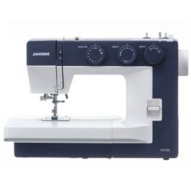 Швейная машина Janome 1522 BL, 60 Вт, 25 операции, автомат, бело-синяя