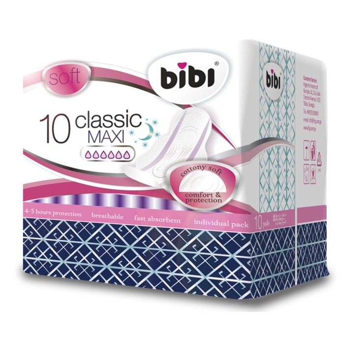 Прокладки «BiBi» Classic Maxi soft, 10 шт