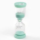 Песочные часы Happy time, на 30 минут, 4.4 х 12.6 см, зеленые - фото 8140741
