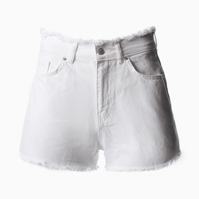 Шорты джинсовые, цвет белый, размер 42 (36)
