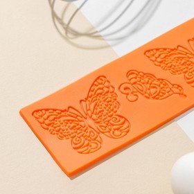 Коврик для айсинга Доляна «Бабочки», 19×6 см, цвет МИКС