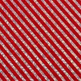 Paper holographic "Stripes", color: red