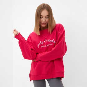 Джемпер женский MINAKU:MINAKU: SPORTY & STYLISH цвет фуксия, р-р 46
