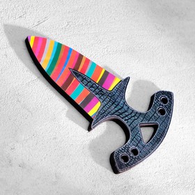 Сувенир деревянный ′Тычковый нож′, малый, разноцветный в Донецке