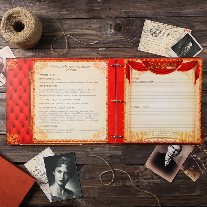 Родословная книга «Семейные традиции», 58 листов, 30 х 30 см - фото 797628848