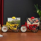 Фоторамка пластик с часами "Велосипед" МИКС 10х15 см, 5,6х21,5х18 см - фото 1730614