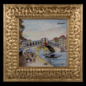 Картина керамическая "Венеция. Мост Риальто", 52 × 52 см
